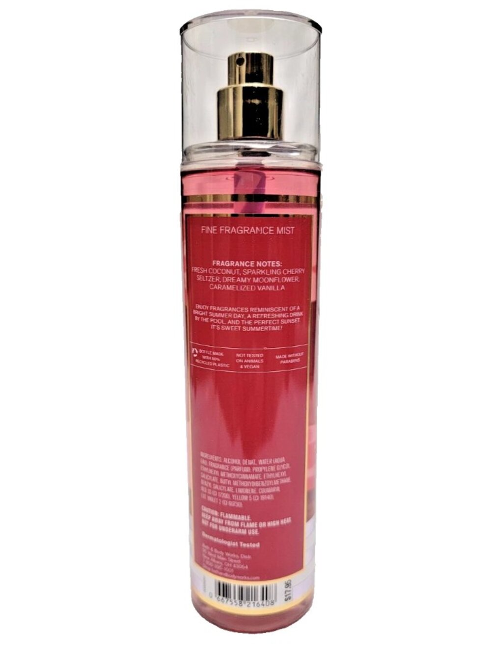 Bath & Body Works Sunset Glow Fine Fragrance Mist Body Splash Cherry Seltzer New - Picture 2 of 2